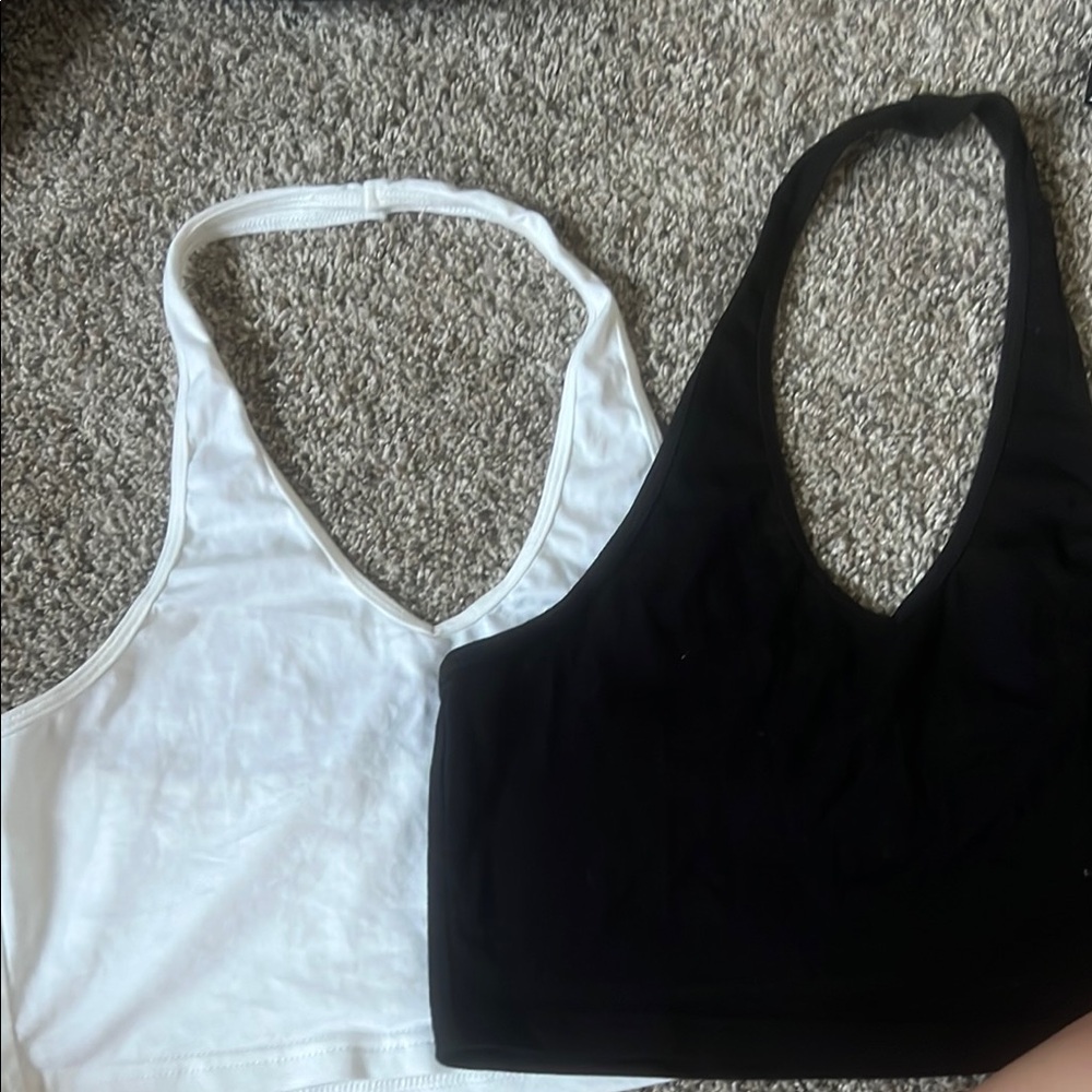 Amazon Black and White Halter Tops
